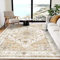 Amada 5x7 Washable Area Rug for Living Room (5' x 7' (Rectangular) / Beige)
