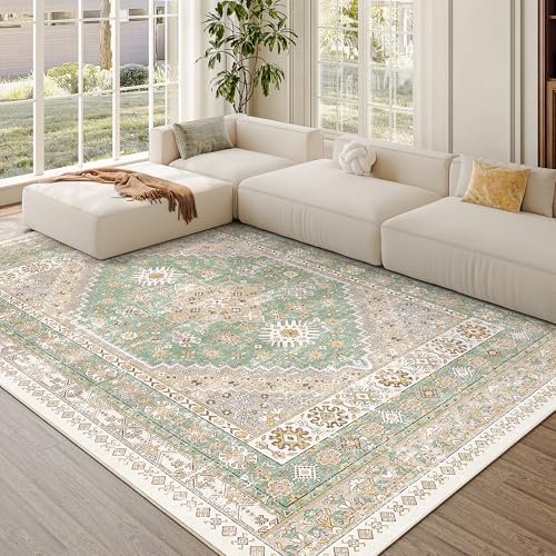 6x9 Area Rugs for Living Room (Green/Brown / 6' x 9' (Rectangular))