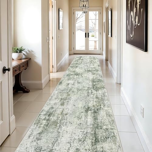 3x10 Washable Runner Rug for Hallway (Green / 3' x 10' (Rectangular))