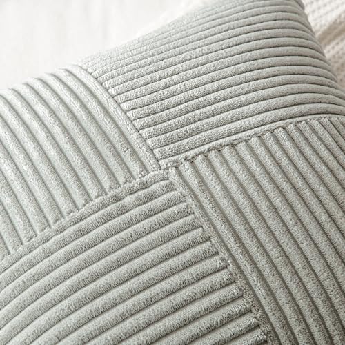 Silver Grey Decorative Throw Pillow Covers for Couch 18x18 Inch (18" x 18" (Pack of 2) / Silver Grey)