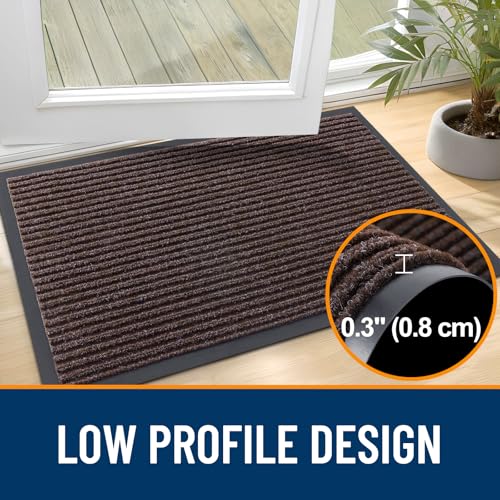 2 Pack Front Door Mats 47x32 (Tan / 47" x 32")