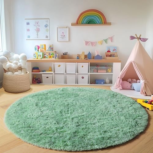 Sage Green Round Area Rugs 6ft (Sage Green / 6' (Round))