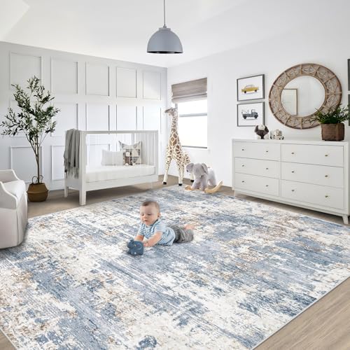 8x10 Area Rugs for Living Room (Blue / 8' x 10' (Rectangular))