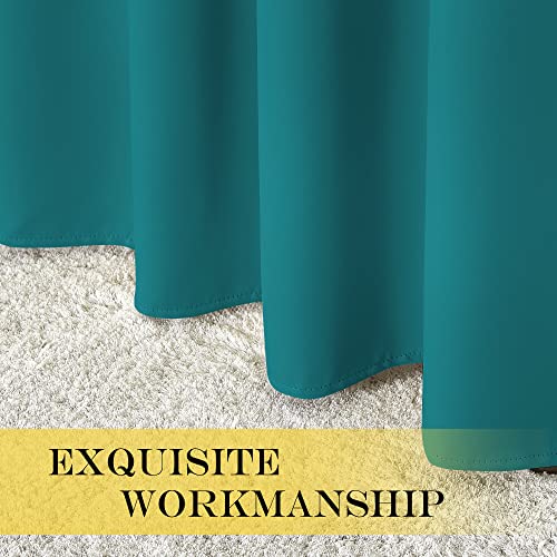 Blackout Window Curtains & Drapes (Peacock Teal / 52"W x 72"L (Pack of 1))