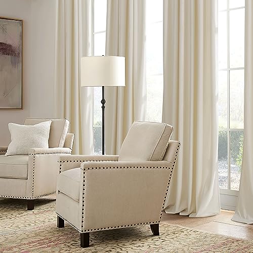 Velvet Curtains 102 inches Long (Beige / 52"W x 102"L (Pack of 2))