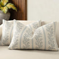 Vintage Throw Pillow Covers 12x20 Set of 2 (Light Blue / 20" x 12" (Pack of 2))