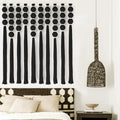 Macrame Wall Hanging Black Sphericity Fiber Yarn Art Boho Decor 39"W*39"L (Black)