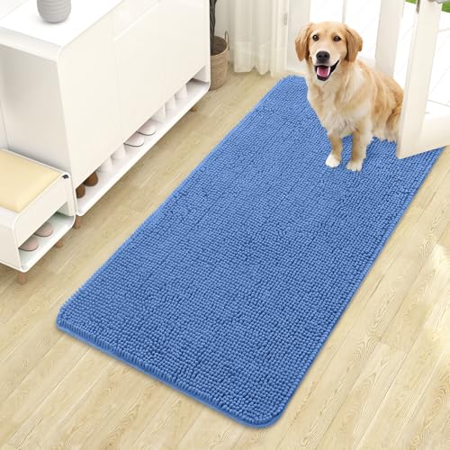 Dog Door Mat for Muddy Paws 44x24 (Cornflower Blue / 44" X 24")