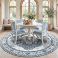 Washable Area Rug (Grey/White/Beige / 7' (Round))