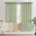 Sage Green Linen Curtains 37x72 Inch Length 2 Panels (37"W x 72"L (Pack of 2) / Sage Green)