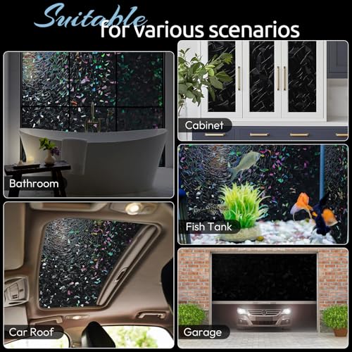 Rainbow Window Privacy Film (29.5" x 118.1" / Black)
