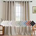 Living Room Linen Curtains (52"W x 84"L (Pack of 2) / Oatmeal)
