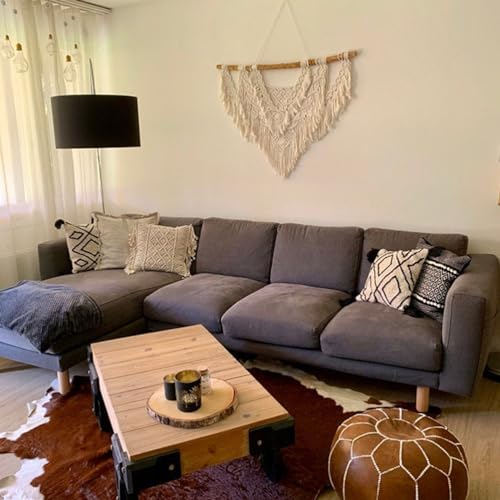 QLBUJ Large Macrame Wall Hanging Natural Driftwood Macrame Tapestry Above Headboard Boho Home Decor for Bedroom Living Room Apartment Wedding Party