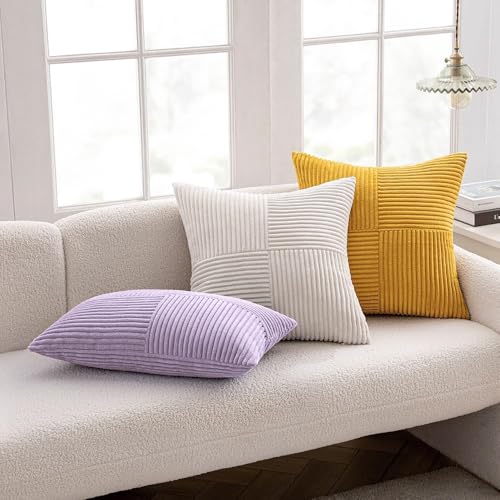 Purple Decorative Throw Pillow Covers for Couch 18x18 Inch Lavender (18" x 18" (Pack of 2) / Purple)
