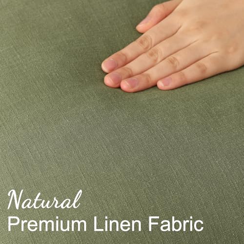 Fall Olive Green Linen Throw Pillow Covers 26x26 Set of 2 (Olive Green / 26" x 26" (Pack of 2))
