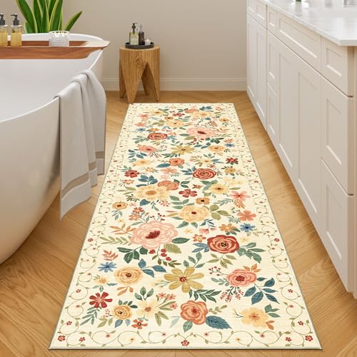 2.6x8 Hallway Runner Rug (Beige Yellow / 2'6" x 8' (Rectangular))