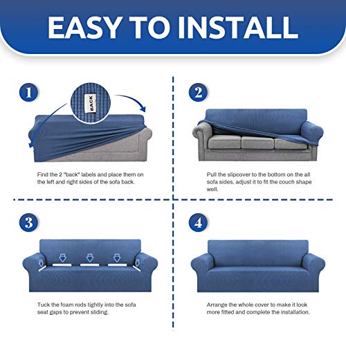 Stretch Loveseat Couch Cover (Riverside / Medium)