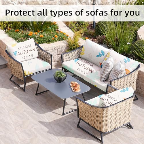 8 Pcs Outdoor Cushion Covers (Maple Leaf / 8PCS)