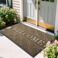 Welcome Mat Outdoor Indoor (60x36 Inch / Coffee)