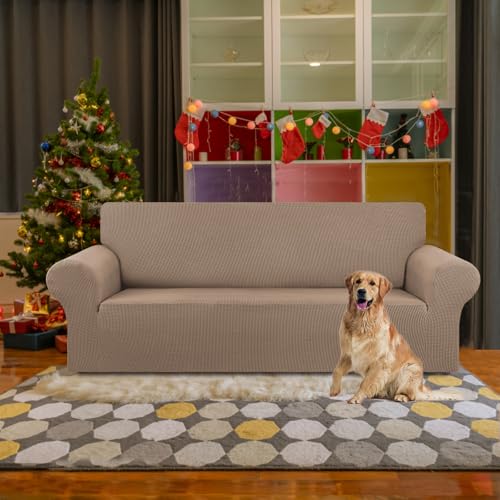 Stretch Couch Covers for Sofa (Camel / Large)