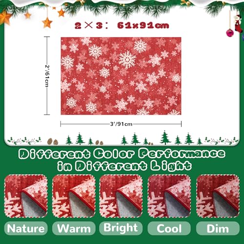 2x3 Christmas Doormat for Entryway (Red/White / 2' x 3' (Rectangular))