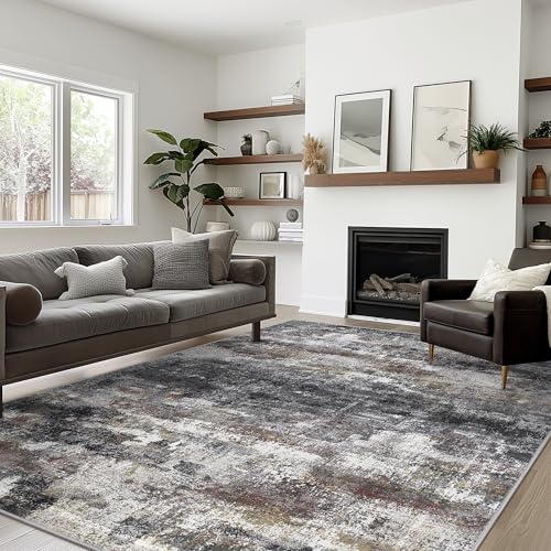 5x7 Area Rugs for Bedroom (Dark Grey / 5' x 7' (Rectangular))