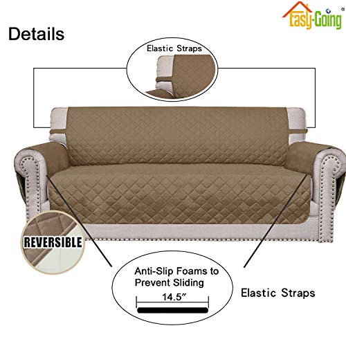 Reversible Couch Cover (Camel/Ivory / Medium Loveseat)