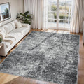 6x9 Area Rugs for Living Room Washable Bedroom Dining Room Black Grey (Black/Grey / 6' x 9' (Rectangular))