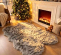 Faux Fur Rug Grey Sheepskin Area Rug (Grey / 4' x 6' (Sheepskin))