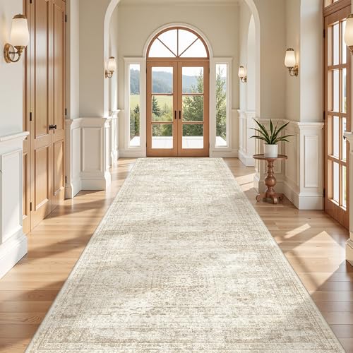 4x10 Runner Rug Non Slip (Beige/Ivory / 4' x 10' (Runner))