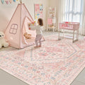 Pink Rugs for Bedroom (Pink/Blue / 6' x 9' (Rectangular))