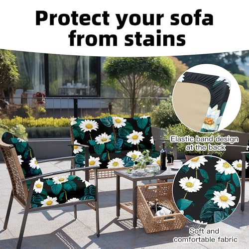 8Pcs Outdoor Cushion Covers (Daisy / 8PCS)
