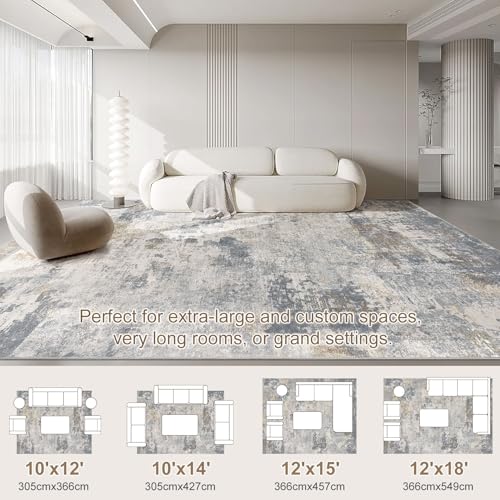 10x12 Area Rug Living Room Rugs (Blue Grey / 10' x 12' (Rectangular))