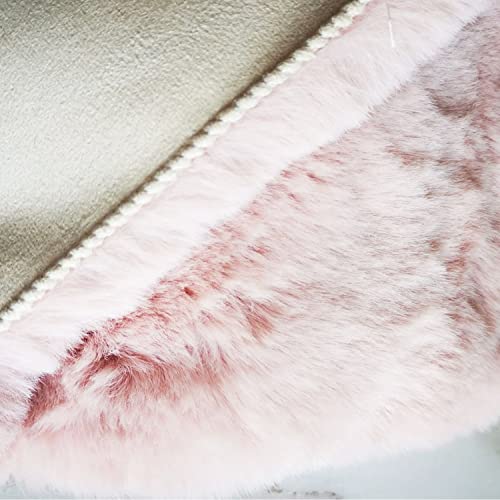 Pink 8x10 Area Rugs Fluffy Faux Rabbit Fur Pink Fuzzy Rug Plush Shag Rugs for Living Room Bedroom (Pink / 8x10Ft)