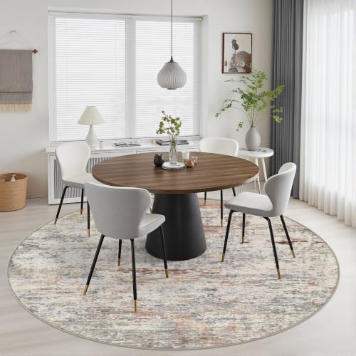 Round Area Rug Living Room (Taupe / 6' (Round))