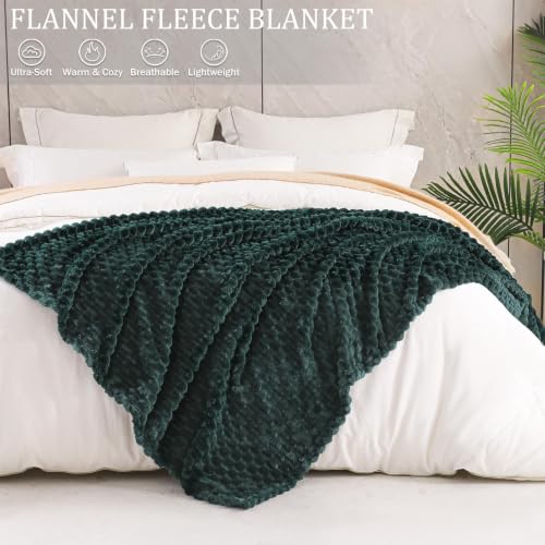 3D Fleece King Size Blanket for Bed (Forest Green / King ( 90x104 IN ))