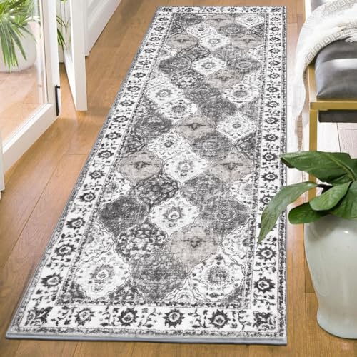 HEBE Hallway Runner Rug 2'x6' (Multi-grey / 2' x 6' (Rectangular))
