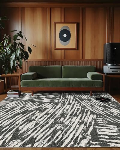 8x10 Area Rugs for Living Room Modern Washable Rug (Charcoal / 8' x 10' (Rectangular))