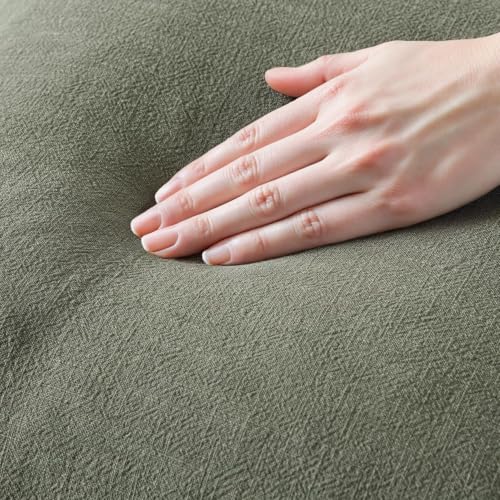 Linen Decorative Euro Throw Pillow Covers Light Olive Green 24x24 (24" x 24" (Pack of 2) / Light Olive Green)