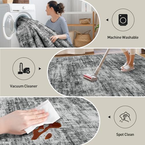 9x12 Area Rugs for Living Room (Black / 9' x 12' (Rectangular))