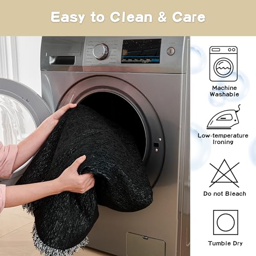 Oversized Couch Cover Sofa Covers Couch Covers for 3 Cushion Couch Sofa Pet Friendly L Shaped Couch Cover Sectional Couch Covers Non Slip Furniture Protector for Kids (91" x 150" / Black)