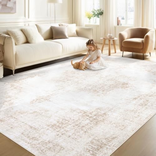 Area Rug 5x7 Vintage Rug (Beige / 5' x 7' (Rectangular))