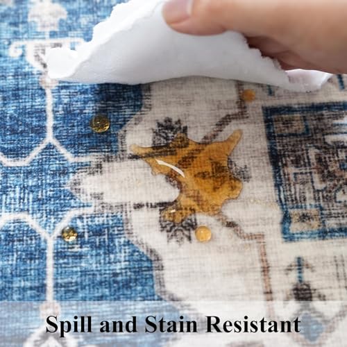 2x4 Non Slip Entryway Area Rugs (2x4 / Blue)