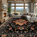 Washable Area Rug (Black/Colorful / 10' x 14' (Rectangular))