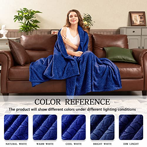 Royal Blue Throw Blanket (Royal Blue / Throw/Travel-50x60 IN)