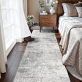 HY HAOYUNLAI Abstract 2x8 Runner (2' x 8' (Rectangular) / Light/Grey)