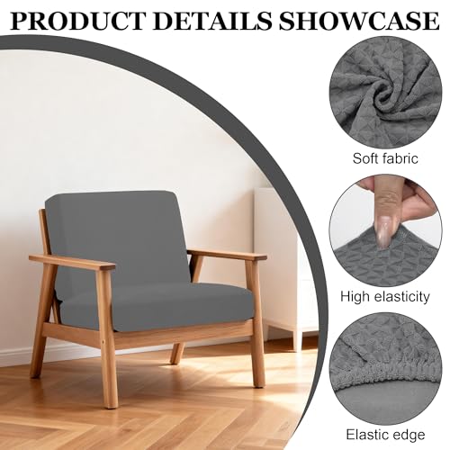 4 Pcs Outdoor Cushion Covers (Grey / Jacquard-4PCS)