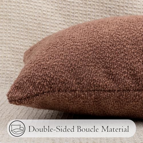 14x36 inch Boucle Lumbar Pillow Cover (Coral / 36" x 14" (Pack of 1))