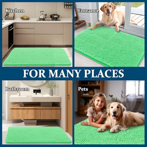Dog Door Mat for Muddy Paws 36x24 (Mint Green / 36" X 24")