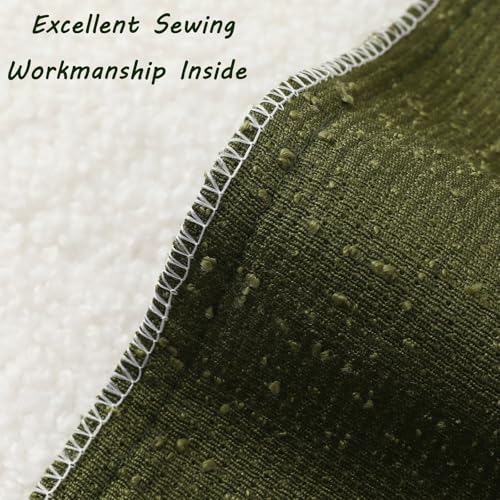 Pack of 2 Boucle Textured Throw Pillow Covers 26x26 Inch (Moss Green / 26" x 26" (Pack of 2))
